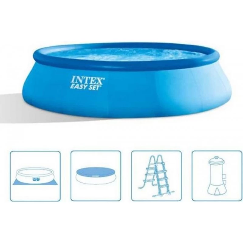 INTEX Easy Set Pool Piscine Gonflable 457 X 107 Cm Avec Filtration A Cartouche 26166NP 1 INTEX Easy Set Pool Piscine Gonflable 457 X 107 Cm Avec Filtration A Cartouche 26166NP