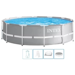 INTEX Prism Frame Pools Set Piscine 427 X 107 Cm Avec Filtration A Cartouche 26720GN