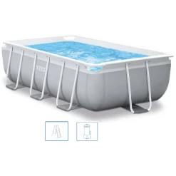 INTEX Prism Frame Rectangular Premium Pools Piscine 300 X175 X 80 Cm Filtration 26784NP
