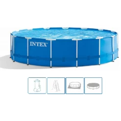 INTEX Metal Frame Pools Piscine 457 X 122 Cm Avec Filtration 28242GN
