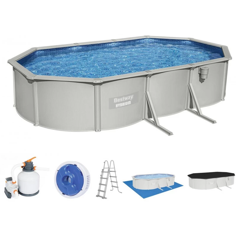 BESTWAY Hydrium Piscine Hors Sol Ovale, 610 X 360 X 120 cm 56369 1 BESTWAY Hydrium Piscine Hors Sol Ovale, 610 X 360 X 120 cm 56369
