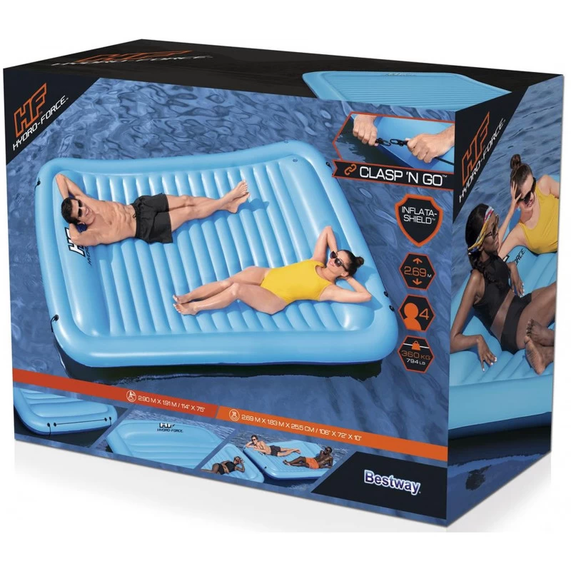 BESTWAY Hydro-Force Sun Soaker Plateforme Flottante Gonflable Géante 290 X 191 Cm 43542 9 BESTWAY Hydro-Force Sun Soaker Plateforme Flottante Gonflable Géante 290 X 191 Cm 43542 – Image 9