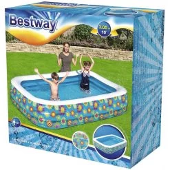 BESTWAY Family Pool Piscine Gonflable Happy Flora, 305 X 183 X 56 Cm 54121 -Bestway Boutique bestway 54121 1 800x800 1