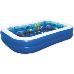 BESTWAY Family Pool Piscine Gonflable 3D, 262 X 175 X 51 Cm 54177