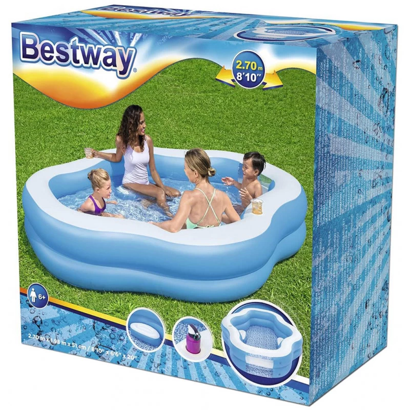 BESTWAY Splash View Piscine Familiale, 270 X 198 X 51 Cm 54409 9 BESTWAY Splash View Piscine Familiale, 270 X 198 X 51 Cm 54409 – Image 9