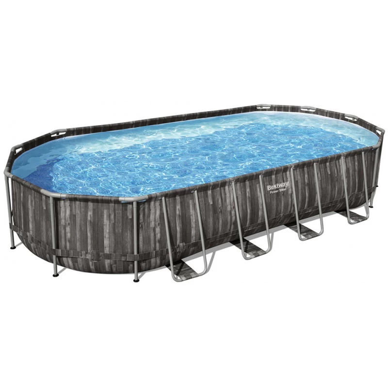 BESTWAY Power Steel Piscine Hors Sol Ovale Décor Bois, 732 X 366 X 122 Cm 5611T 7 BESTWAY Power Steel Piscine Hors Sol Ovale Décor Bois, 732 X 366 X 122 Cm 5611T – Image 7