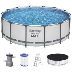 BESTWAY Steel Pro Max Piscine Hors Sol Ronde, 427 X 122 Cm 5612X