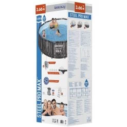 BESTWAY Steel Pro Max Piscine Hors Sol Ronde Décor Bois 366 X 100 Cm, 5614X -Bestway Boutique bestway 5614X 1 800x800 1