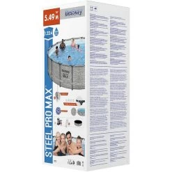 BESTWAY Steel Pro Max Piscine Hors Sol Ronde Effet Pierre, 549 X 122 Cm 5618Y -Bestway Boutique bestway 5618Y 1 800x800 1
