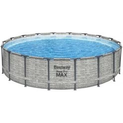 BESTWAY Steel Pro Max Piscine Hors Sol Ronde Effet Pierre, 549 X 122 Cm 5618Y -Bestway Boutique bestway 5618Y 2 800x800 1