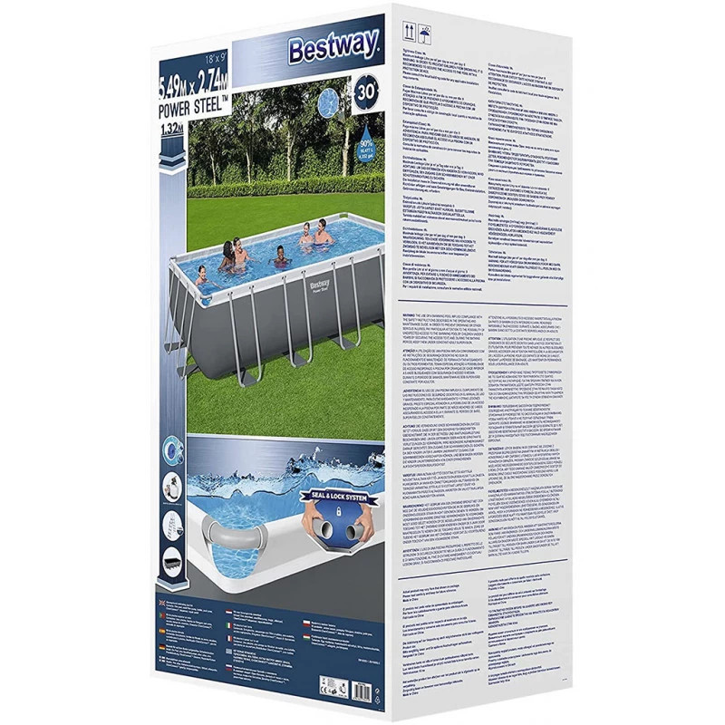 BESTWAY Power Steel Piscine Hors Sol, 549 X 274 X 132 Cm 5619Q 8 BESTWAY Power Steel Piscine Hors Sol, 549 X 274 X 132 Cm 5619Q – Image 8