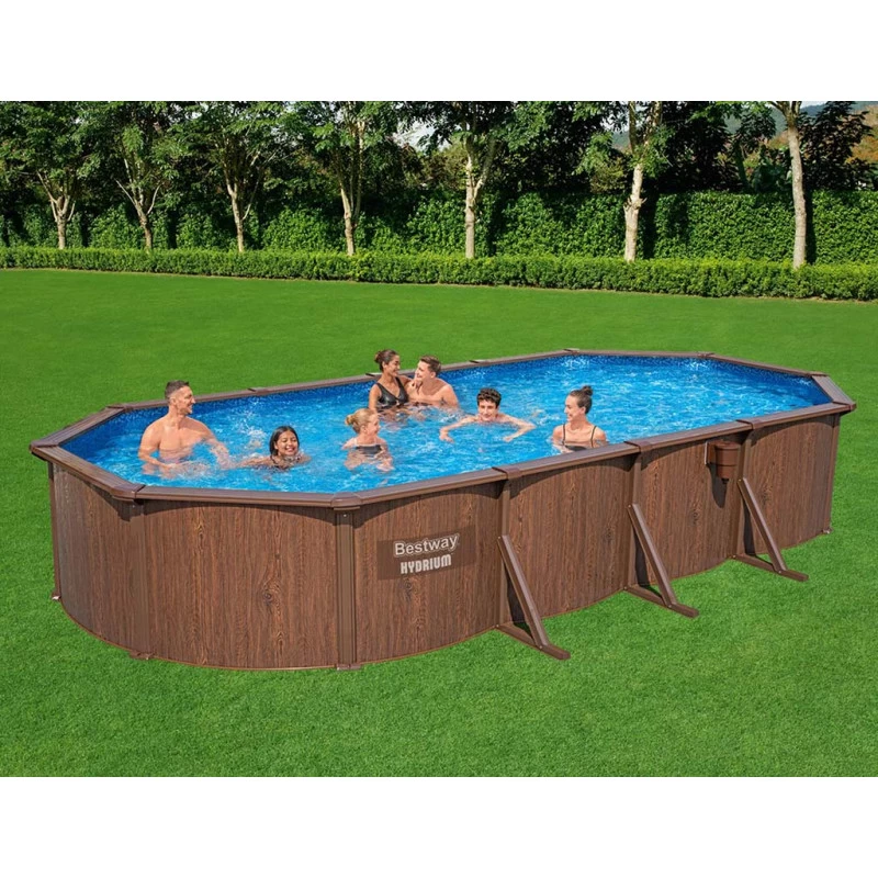 BESTWAY Hydrium Piscine Hors Sol Acier Ovale, 730 X 360 X 130 Cm 561CW 2 BESTWAY Hydrium Piscine Hors Sol Acier Ovale, 730 X 360 X 130 Cm 561CW – Image 2