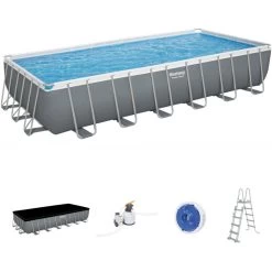 BESTWAY Power Steel Piscine Hors Sol Rectangulaire, 732 X 366 X 132 Cm 56475