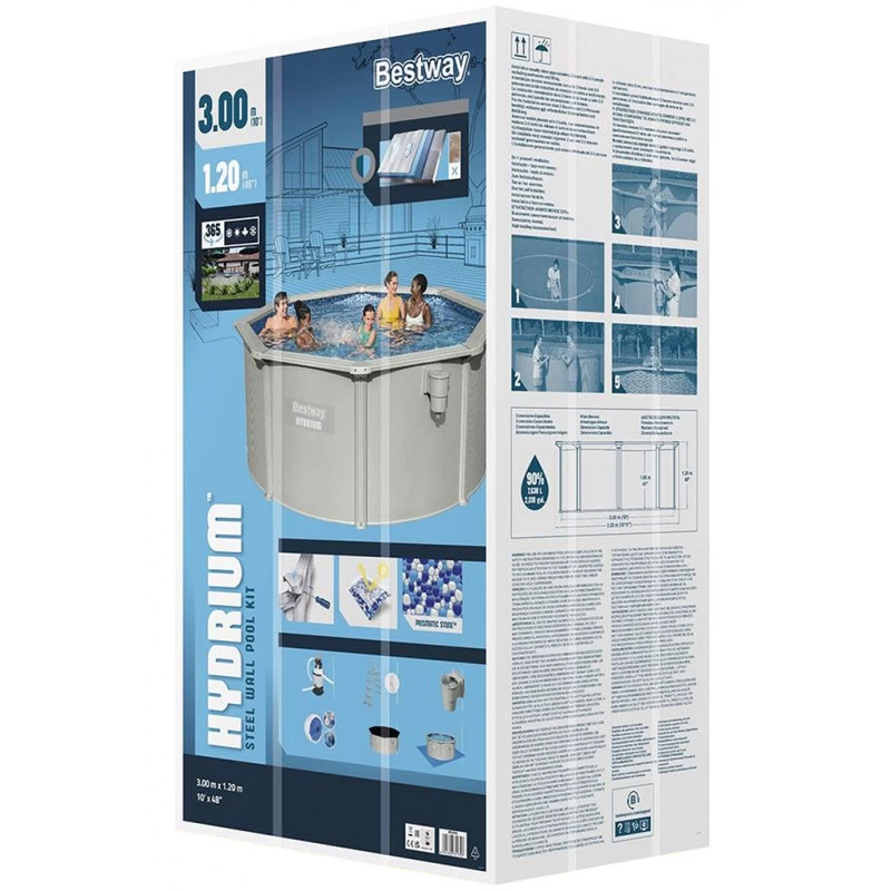 BESTWAY Hydrium Piscine Hors Sol Ronde, 300 X 120 Cm 56566 7 BESTWAY Hydrium Piscine Hors Sol Ronde, 300 X 120 Cm 56566 – Image 7