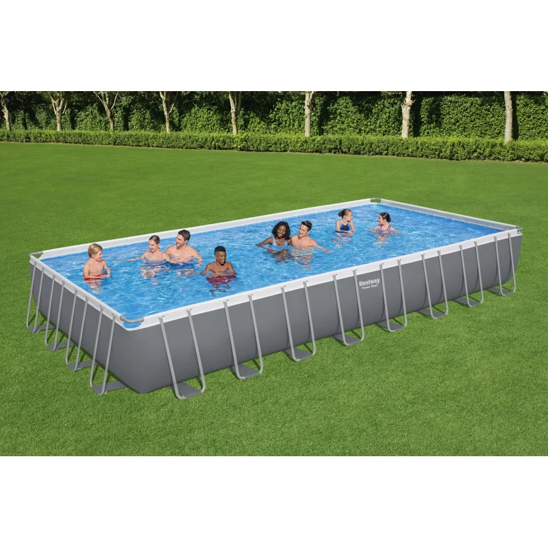 BESTWAY Power Steel Piscine Hors Sol Rectangulaire, 956 X 488 X 132 Cm 56623 2 BESTWAY Power Steel Piscine Hors Sol Rectangulaire, 956 X 488 X 132 Cm 56623 – Image 2