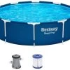 BESTWAY Steel Pro Piscine Hors Sol Ronde, 305 X 76 Cm, Avec Pompe 56679