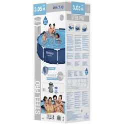 BESTWAY Steel Pro Piscine Hors Sol Ronde, 305 X 76 Cm, Avec Pompe 56679 -Bestway Boutique bestway 56679 3 800x800 1