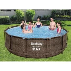 BESTWAY Steel Pro Max Piscine Hors Sol Ronde Effet Rotin, 366 X 100 Cm 56709 -Bestway Boutique bestway 56709 0 800x800 1