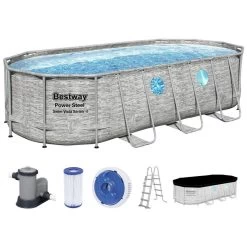 BESTWAY Power Steel Swim Vista Piscine Hors Sol Ovale, 549 X 274 X 122 Cm 56716