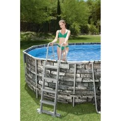 BESTWAY Power Steel Comfort Jet Piscine Hors Sol Motif Pierre, 610 X 366 X 122 Cm 56719 -Bestway Boutique bestway 56719 3 800x800 1