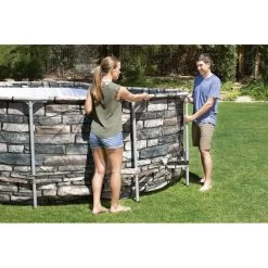 BESTWAY Power Steel Comfort Jet Piscine Hors Sol Motif Pierre, 610 X 366 X 122 Cm 56719 -Bestway Boutique bestway 56719 5 800x800 1
