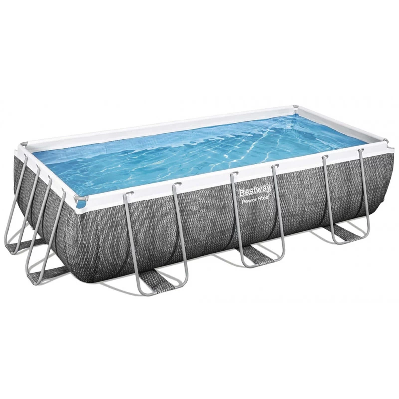 BESTWAY Power Steel Piscine Hors Sol Rectangulaire Effet Rotin, 404 X 201 X 100 Cm 56721 9 BESTWAY Power Steel Piscine Hors Sol Rectangulaire Effet Rotin, 404 X 201 X 100 Cm 56721 – Image 9