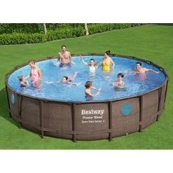 BESTWAY Power Steel Swim Vista Piscine Hors Sol Ronde Effet Bois, 549 X 122 Cm 56977 -Bestway Boutique bestway 56977 4 800x800 1