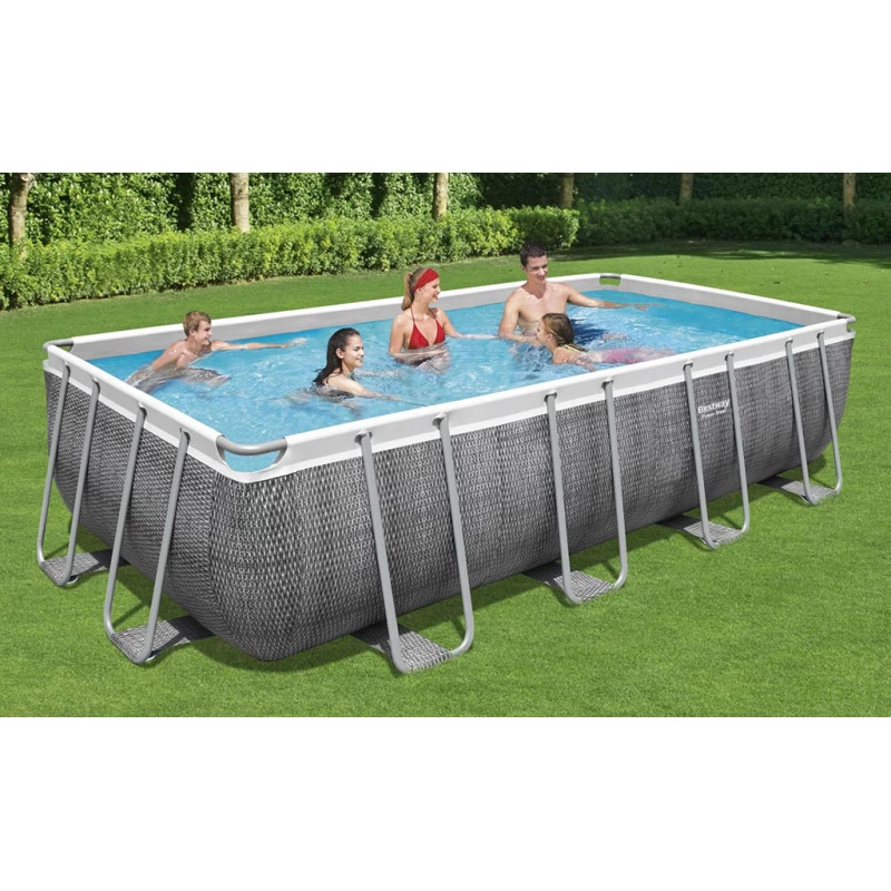 BESTWAY Power Steel Piscine Hors Sol Rectangulaire Effet Rotin, 549 X 274 X 122 Cm 56998 7 BESTWAY Power Steel Piscine Hors Sol Rectangulaire Effet Rotin, 549 X 274 X 122 Cm 56998 – Image 7