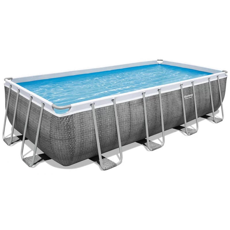BESTWAY Power Steel Piscine Hors Sol Rectangulaire Effet Rotin, 549 X 274 X 122 Cm 56998 2 BESTWAY Power Steel Piscine Hors Sol Rectangulaire Effet Rotin, 549 X 274 X 122 Cm 56998 – Image 2