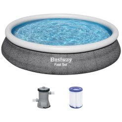 BESTWAY Fast Set Piscine Hors Sol, 457 X 84 Cm, Avec Pompe 57313