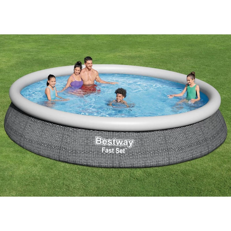 BESTWAY Fast Set Piscine Hors Sol, 457 X 84 Cm, Avec Pompe 57313 4 BESTWAY Fast Set Piscine Hors Sol, 457 X 84 Cm, Avec Pompe 57313 – Image 4