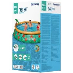 BESTWAY Fast Set Piscine Hors Sol Motif Fleurs Tropicales, 457 X 84 Cm, Avec Pompe 57416 -Bestway Boutique bestway 57416 1 800x800 1