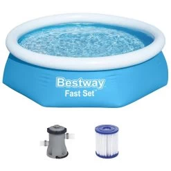 BESTWAY Fast Set Piscine Hors Sol Ronde, 244 X 61 Cm 57450