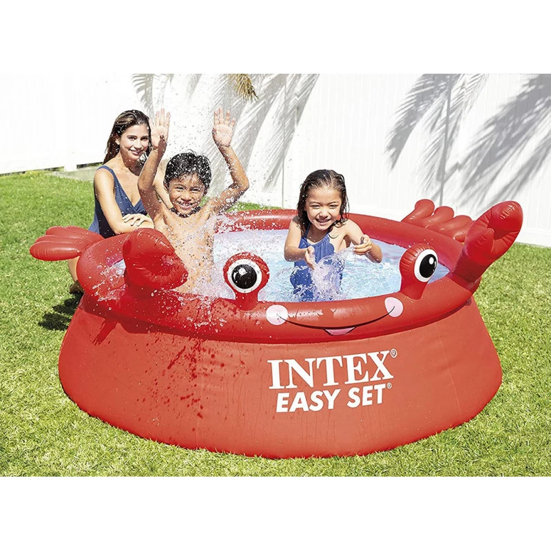 INTEX Happy Crab Easy Petite Piscine Gonflable Crabe 183 X 51 Cm 26100NP 2 INTEX Happy Crab Easy Petite Piscine Gonflable Crabe 183 X 51 Cm 26100NP – Image 2