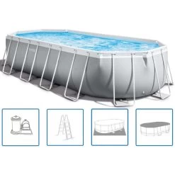 INTEX Prism Frame Oval Premium Pools Piscine 610 X 305 X 122 Cm 26798GN